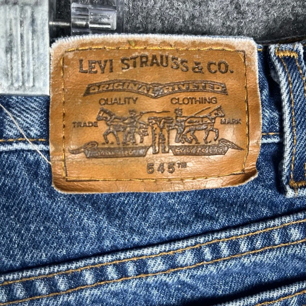 Levi's 545 Loose Fit Jeans Mens 42 Blue Medium Wash Brown Tab‎ Vintage 1999